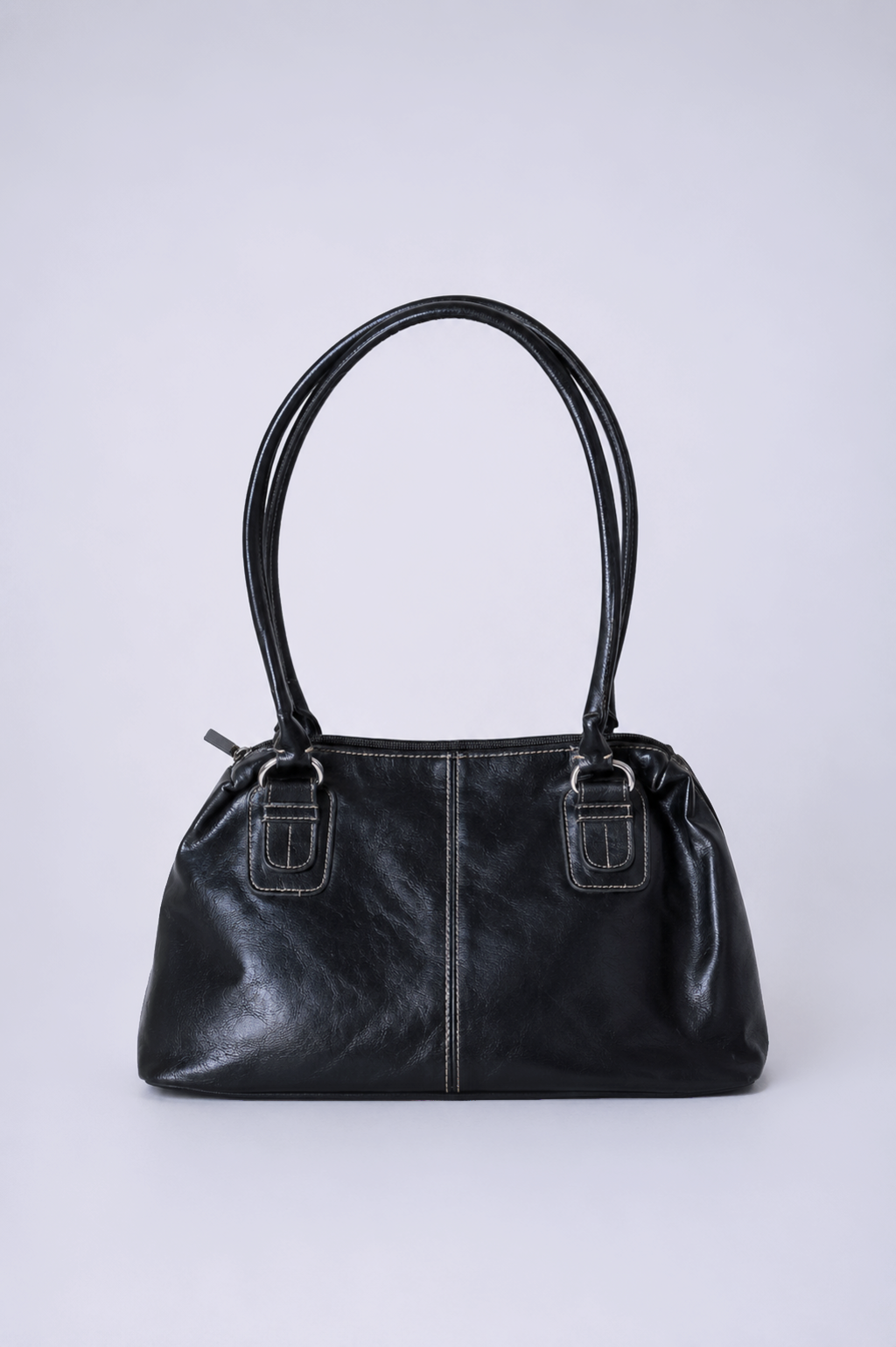 Vintage Black faux leather handbag