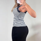 VINTAGE navy Striped cami top