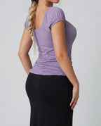 Vintage lilac ruched top