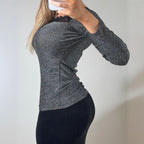 Silver sparkly long sleeve top