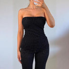 VINTAGE black lace top