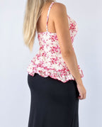 Vintage white floral cami top