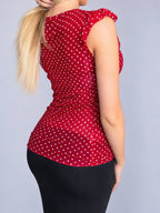 Vintage red polka dot top