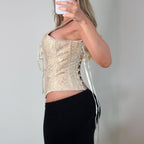 Cream corset top