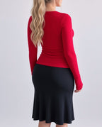 Vintage red cardigan top
