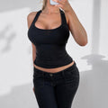 VINTAGE BEBE black ribbed tank top