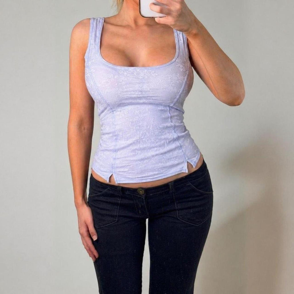 VINTAGE Purple lilac floral cami top