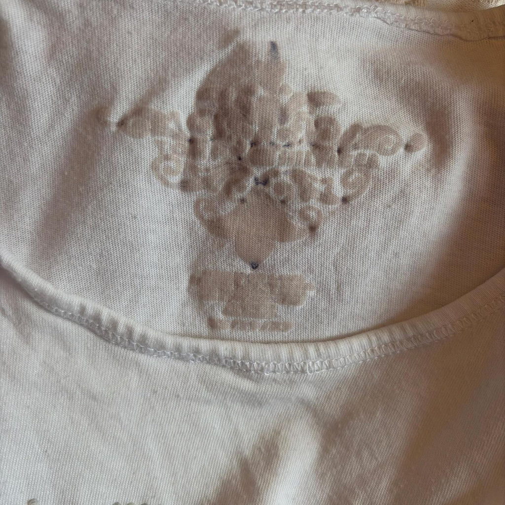 VINTAGE TOMMY HILFIGER White short sleeve logo baby tee top