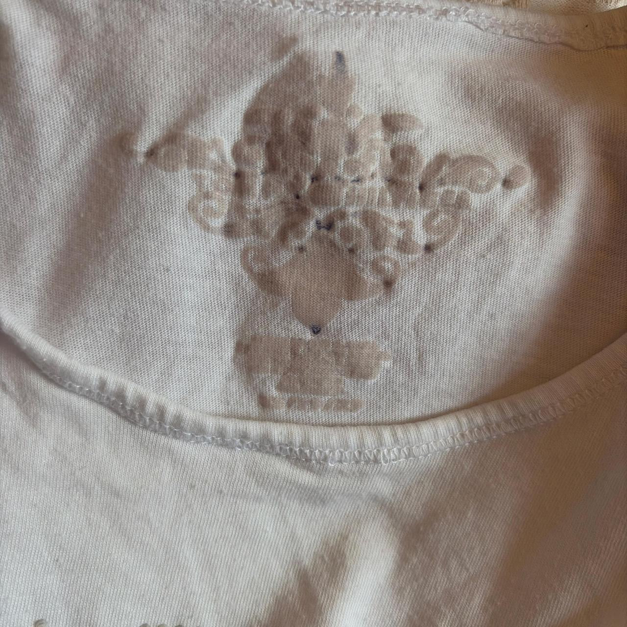VINTAGE TOMMY HILFIGER White short sleeve logo baby tee top