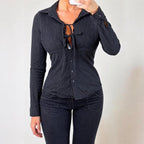 Black button shirt