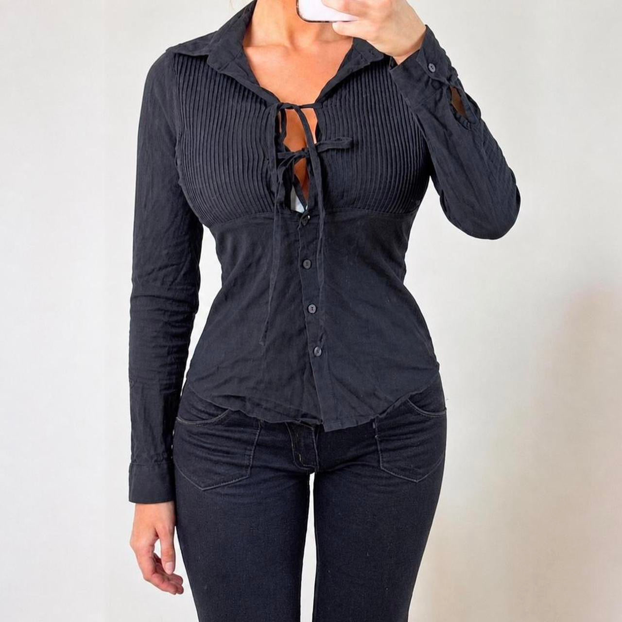 Black button shirt