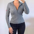 VINTAGE DKNY grey quater zip jumper