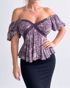 Vintage purple blouse top
