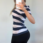VINTAGE Tommy Hilfiger navy striped t shirt