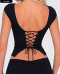ARIADNE BLACK CORSET TOP