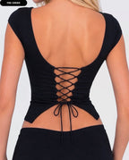 ARIADNE BLACK CORSET TOP