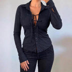 Black button shirt
