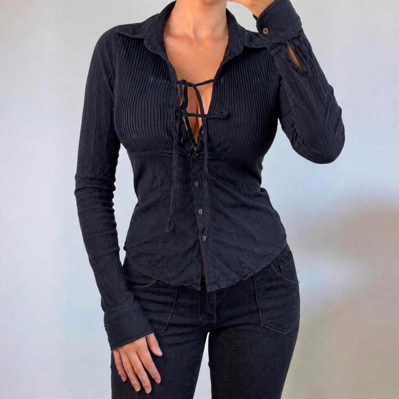 Black button shirt