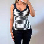 VINTAGE navy Striped cami top