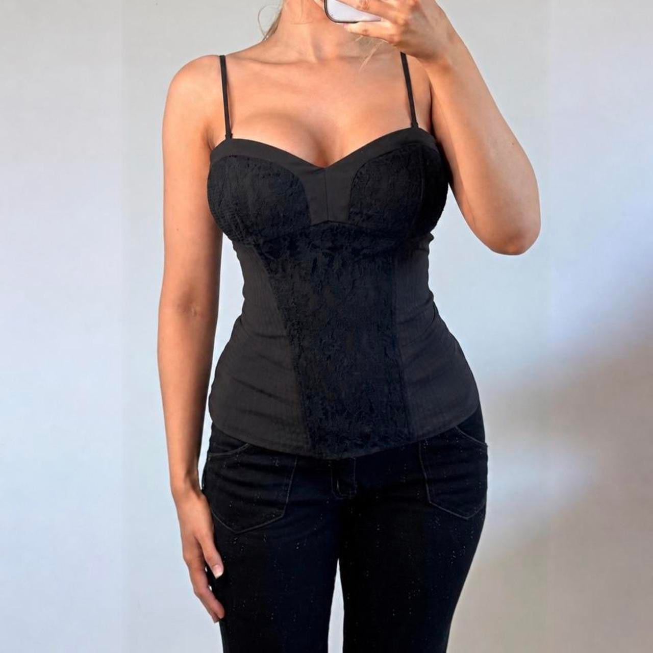 VINTAGE black corset top