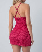 Vintage pink mini dress