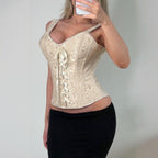 Cream corset top