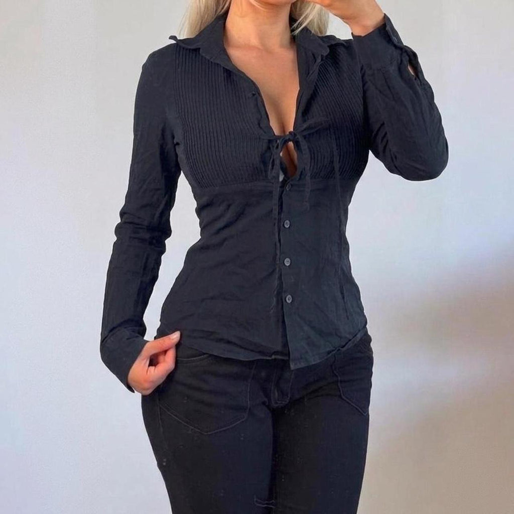 Black button shirt