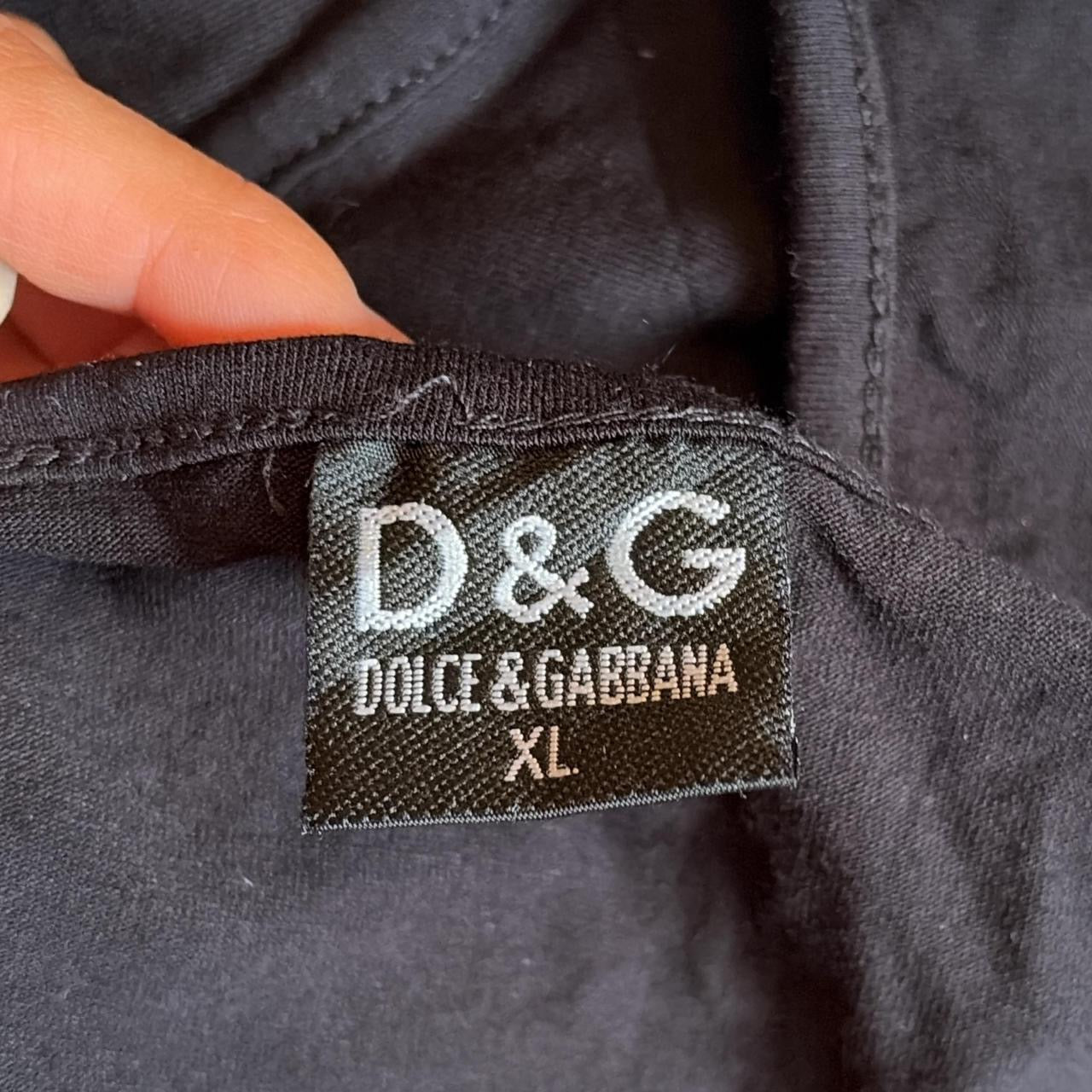 VINTAGE D&G black halterneck rhinestone top