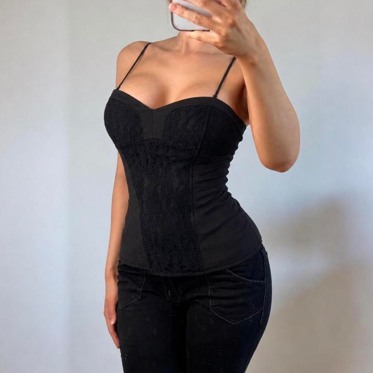 VINTAGE black corset top