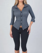 Vintage grey striped shirt