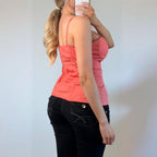 Coral corset cami top