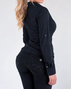 Vintage black pinstripe shirt