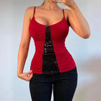 VINTAGE Red sequin cami top