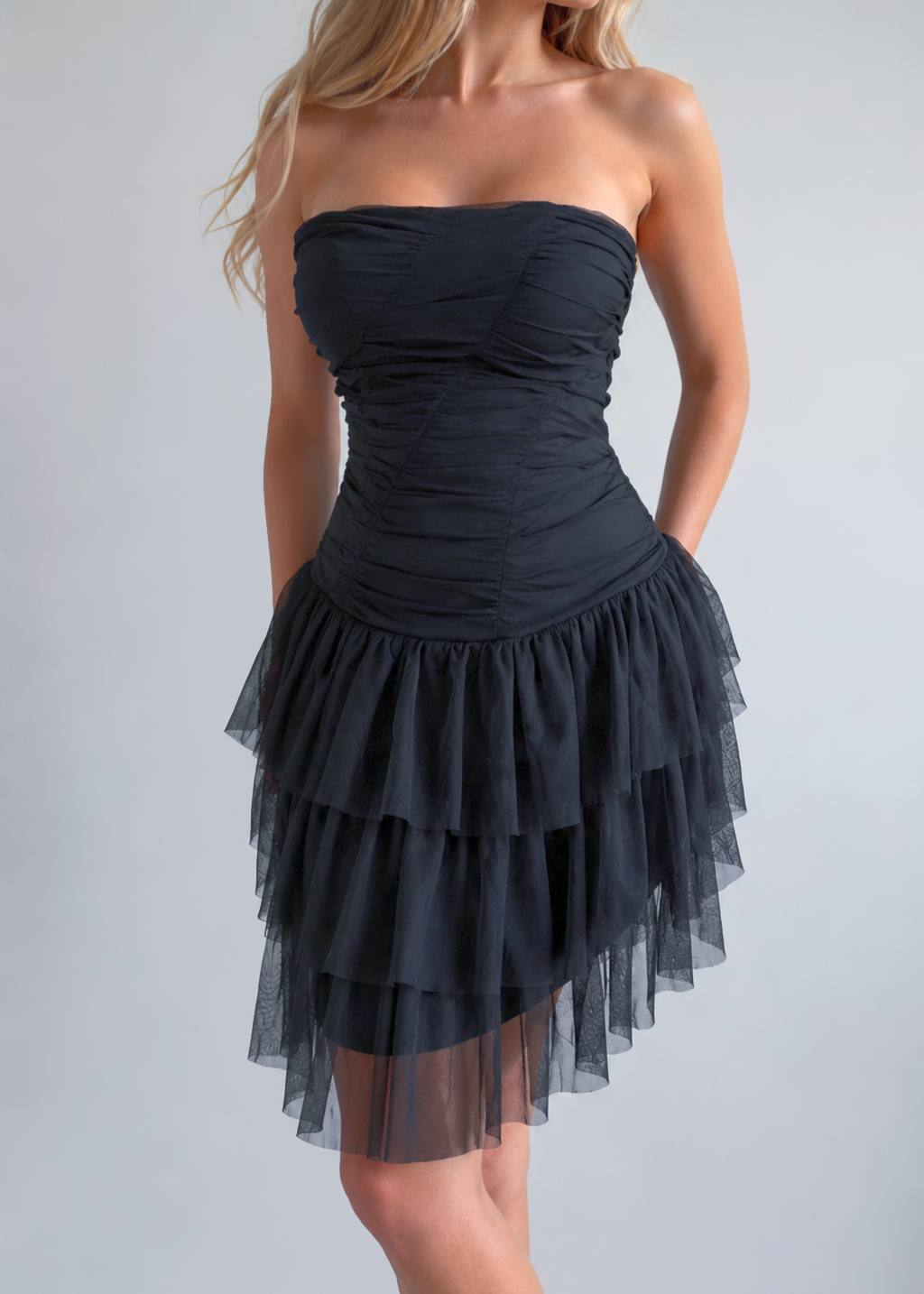 Vintage strapless mini dress
