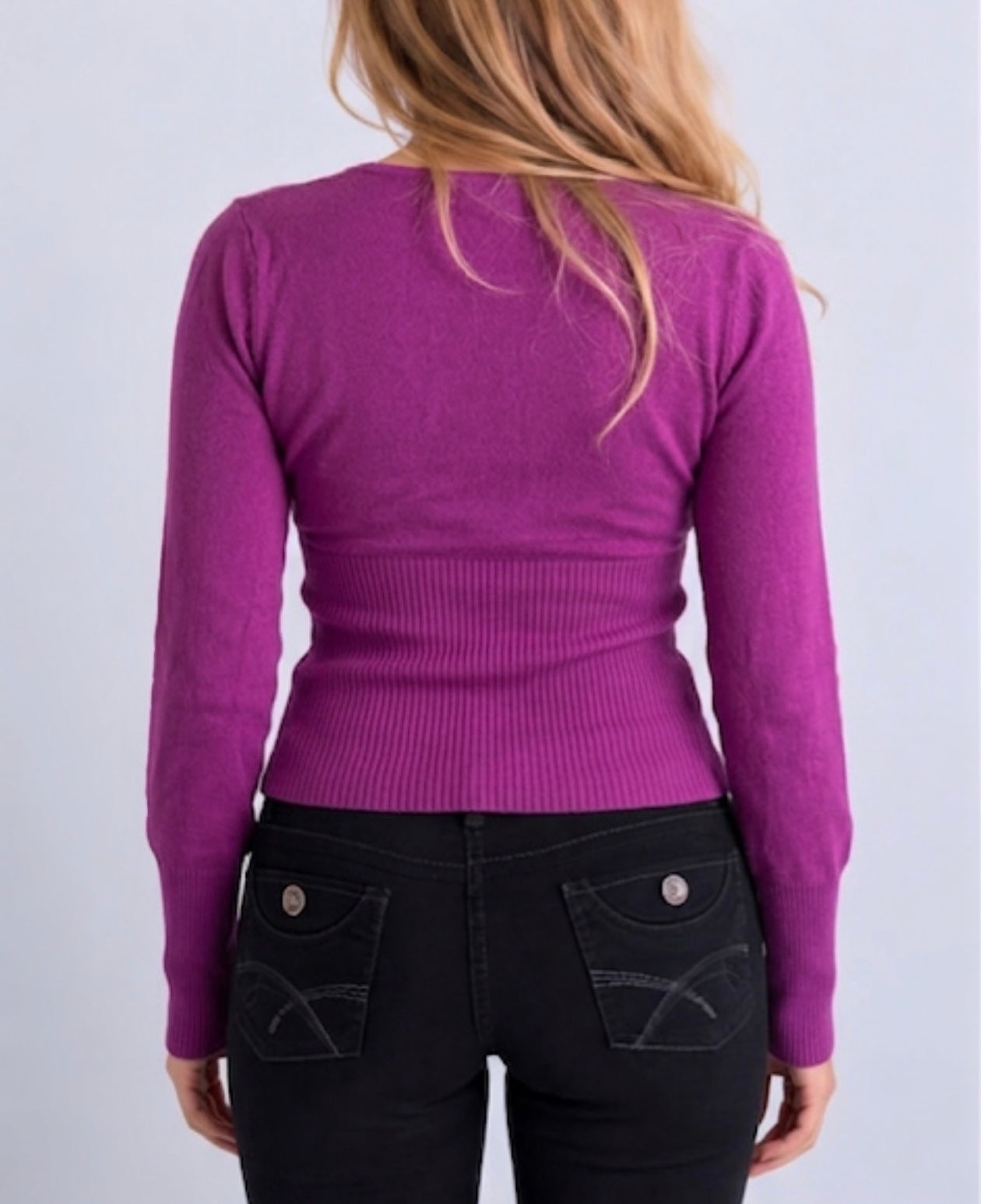 Vintage purple tie knit top