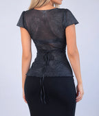 Vintage Grey tie top