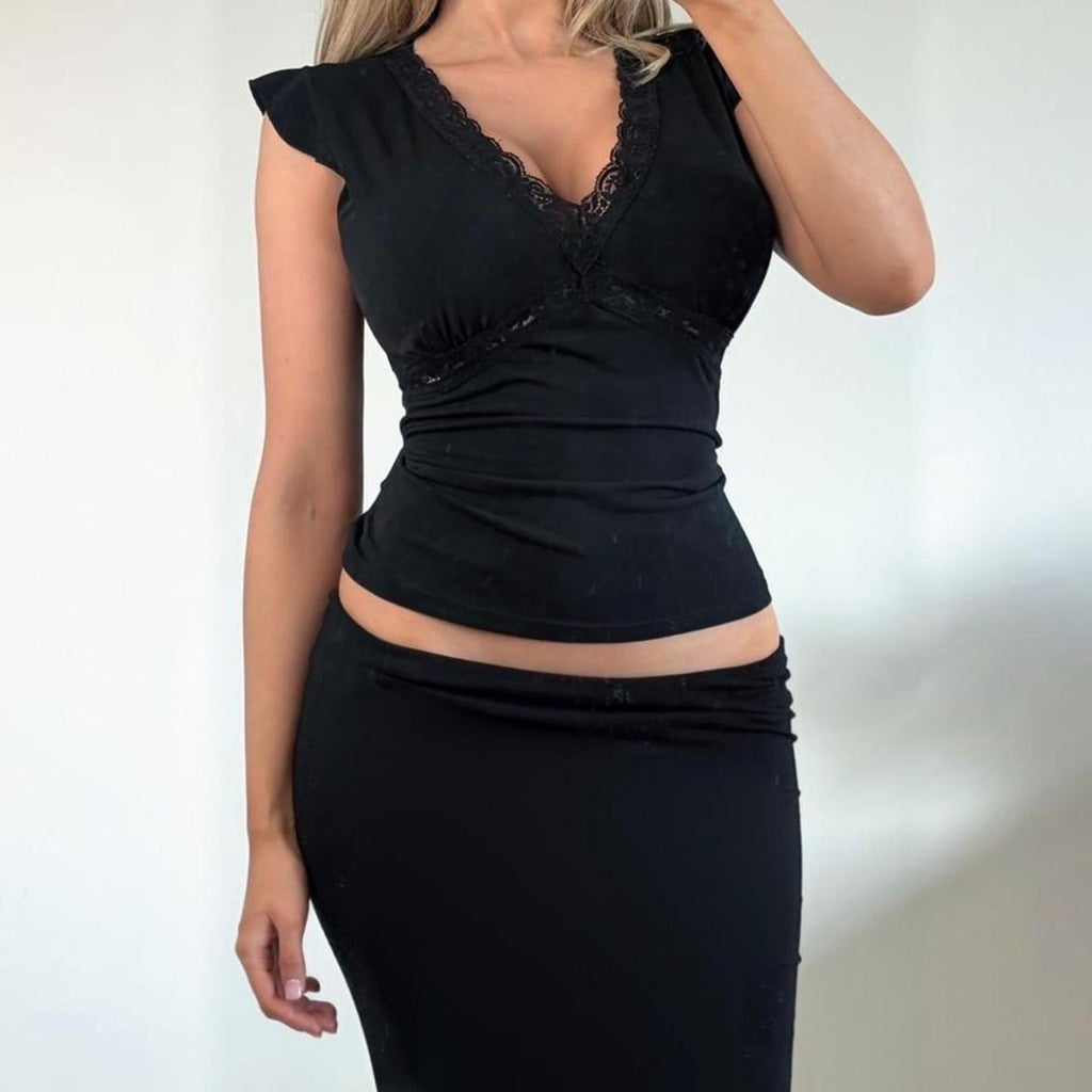 Black lace top