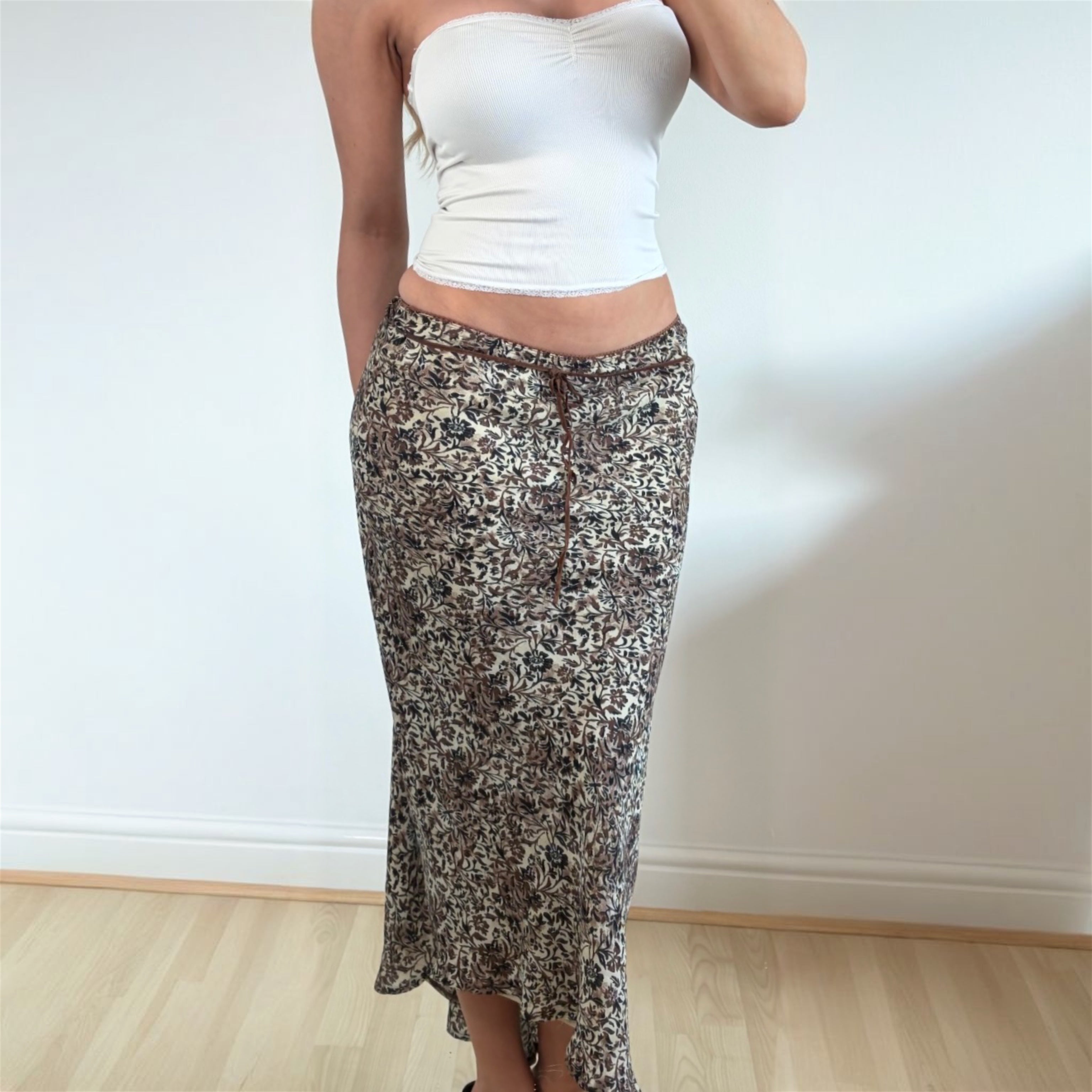 Leopard print maxi skirt