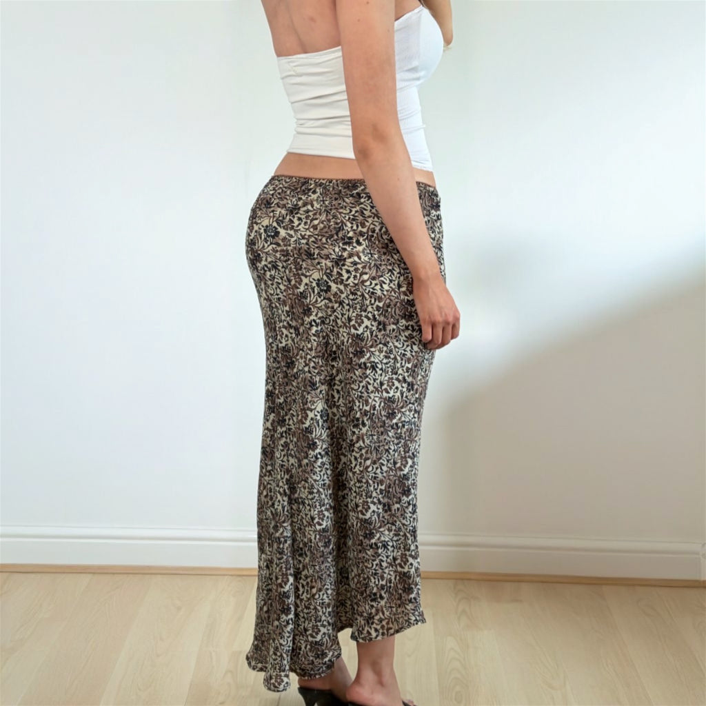 Leopard print maxi skirt