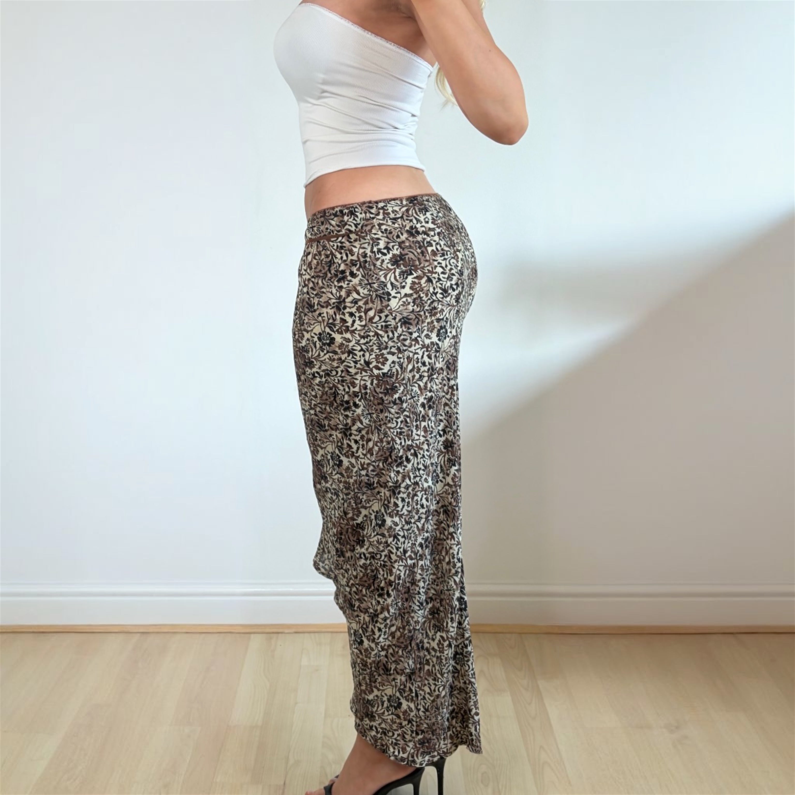 Leopard print maxi skirt