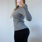 VINTAGE DKNY grey quater zip jumper