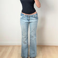 Light blue flared jeans