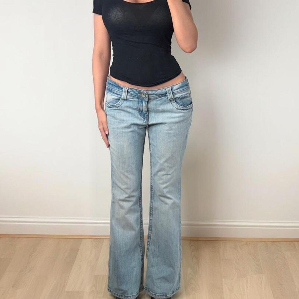 Light blue flared jeans