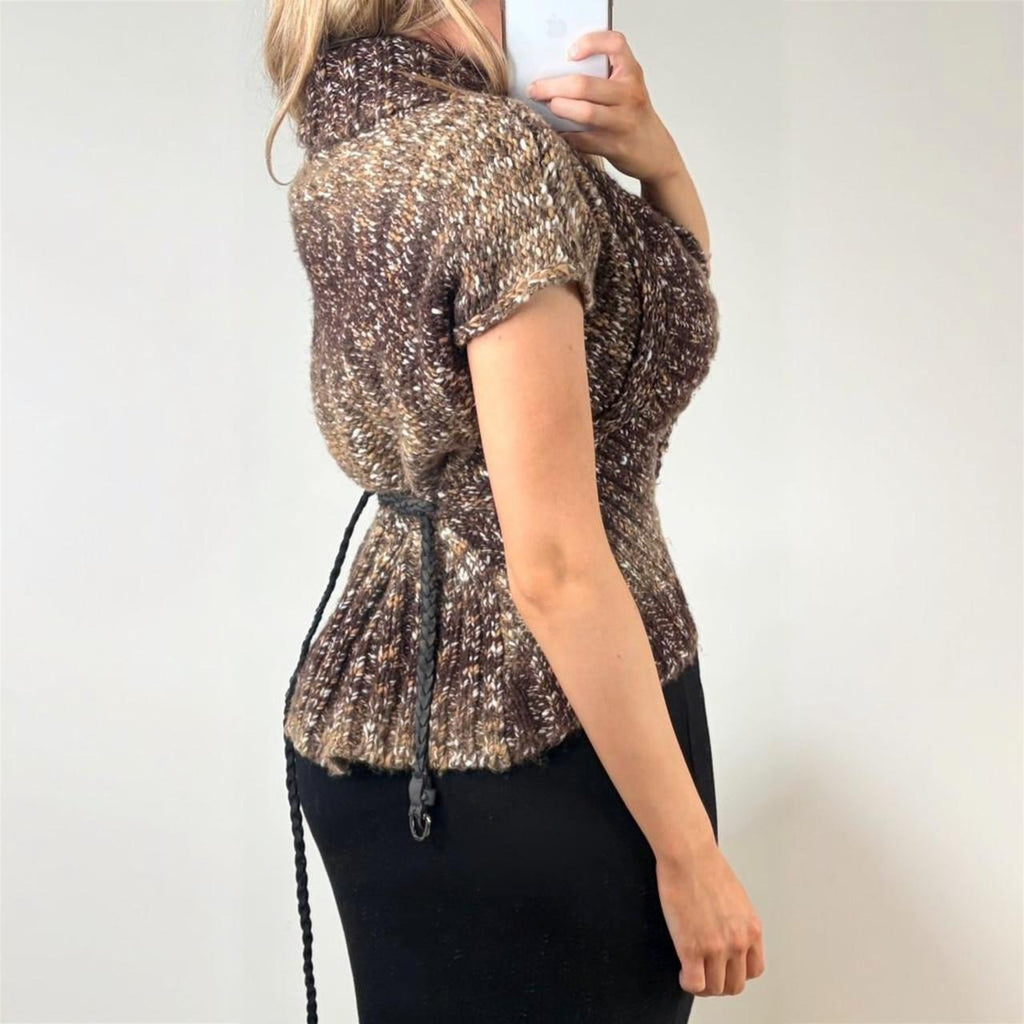 Brown knit cardigan
