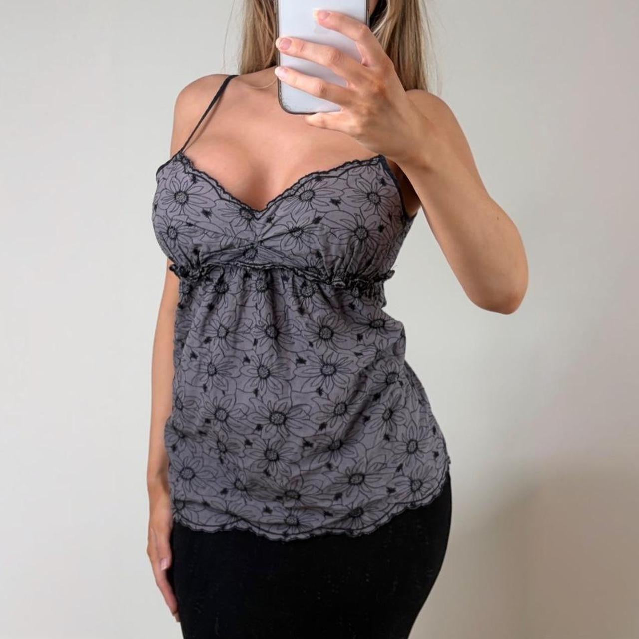 Morgan purple floral cami top