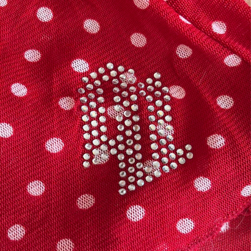 Vintage red polka dot top